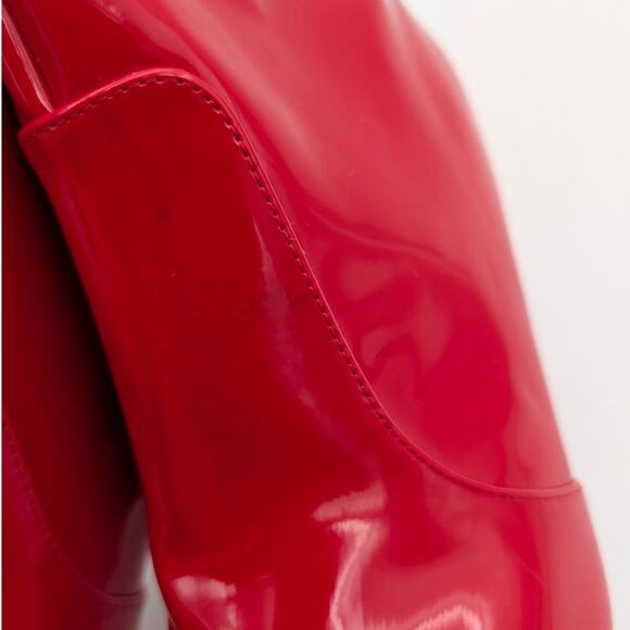 Wild Diva Lounge Leo Knee High Boot Stiletto Heel Women's Red Size US8 EU39 - Picture 11 of 12